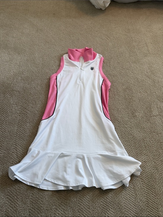 Lucky in Love Dresses & Skirts - Lucky in Love White and Pink Sleeveless Tennis Dress
